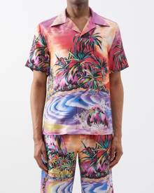 Dolce & Gabbana - Hawaii-print Short-sleeved Silk-twill Shirt - Mens - Multi