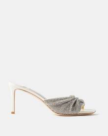 Jimmy Choo - Naria 75 Crystal-embellished Mules - Womens - Silver