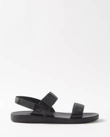 Ancient Greek Sandals - Orfeas Leather Sandals - Mens - Black