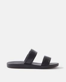 Ancient Greek Sandals - Enias Two-strap Leather Sandals - Mens - Black
