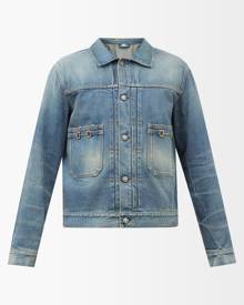 Gucci - Horsebit-detailed Distressed Denim Jacket - Mens - Blue