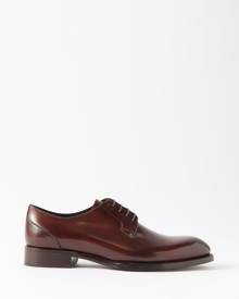 Brioni - Leather Derby Shoes - Mens - Dark Brown