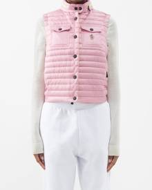 Moncler Grenoble - Gumiane Padded Down Gilet - Womens - Light Pink