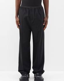 Balenciaga - Elasticated-waist Wool Trousers - Mens - Black