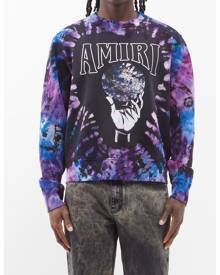 Amiri - Tie-dye Cotton-jersey Sweatshirt - Mens - Purple Multi