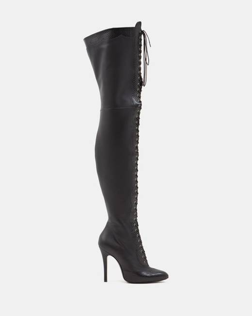 Gucci Beige & Brown Harness Knee-High Boots - ShopStyle