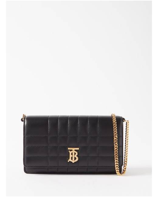 Burberry Leather Quilted Lola Clutch Bag - Neutrals - One Size