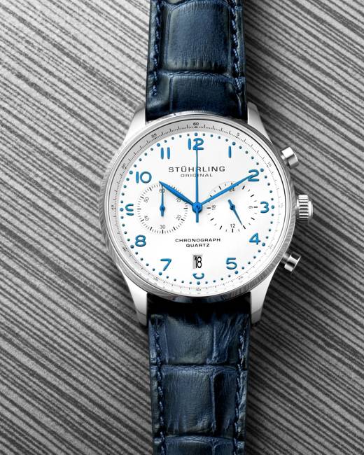 White hot sale face chronograph