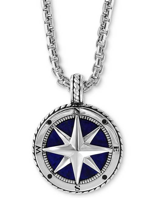 Forzieri Stainless Steel Compass Pendant Necklace at FORZIERI Canada