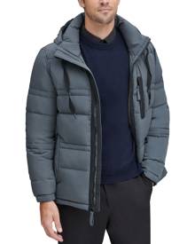 marc new york men's crinkle down hooded parka