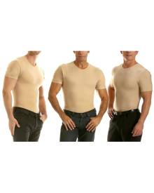 Instaslim Insta Slim Men's 3 Pack Compression Short Sleeve V-Neck