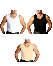 Instaslim Insta Slim Men's 3 Pack Compression Short Sleeve V-Neck T-Shirts