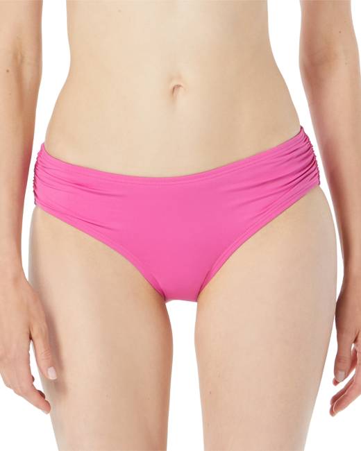 Michael Kors Logo Ring Shirred Bandini Swim Top & Bikini Bottoms - Macy's