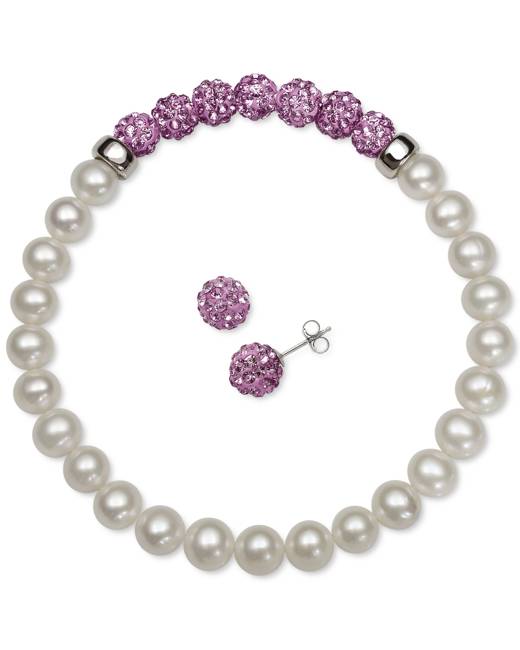 LEGACY for MEN by Simone I. Smith White Agate (10mm) Beaded Stretch Bracelet  in Stainless Steel - Macy's