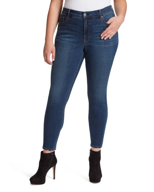 Jessica Simpson Trendy Plus Size True Love Trouser Wide-Leg Jeans