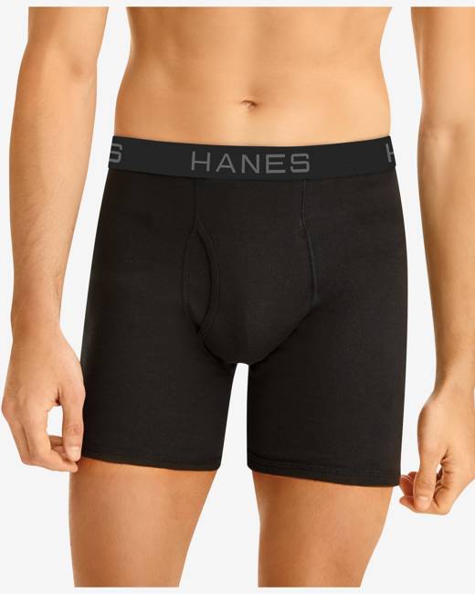 Hanes Men's Comfort Soft Waistband Boxer Briefs 4pk - Black/Gray