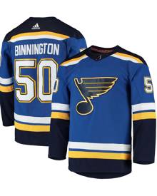 Adidas Men's Jordan Binnington Blue St. Louis Blues Home Authentic Player Jersey Adidas Men's Jordan Binnington Blue St. Louis Blues Home Authentic Player Jersey