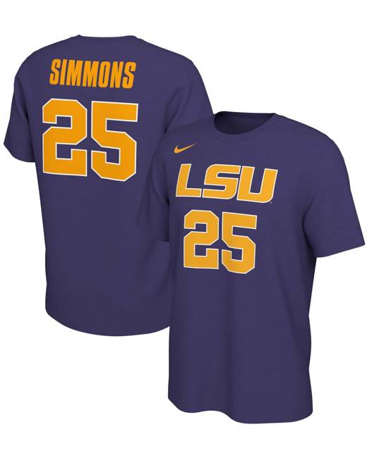 Men's Original Retro Brand Ben Simmons Purple LSU Tigers Commemorative  Classic Basketball Jersey