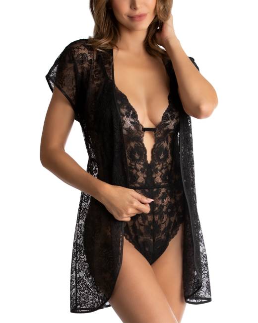 Sexy Black Camisoles Lace Crotchless Lingerie For Women - Milanoo.com