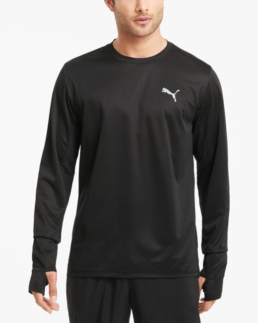 Puma Training Formknit Seamless Long Sleeve Top In Black