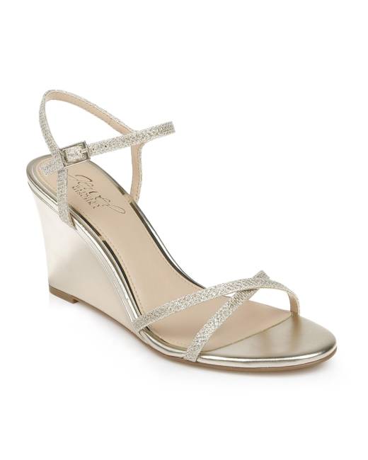 badgley mischka silver shoes