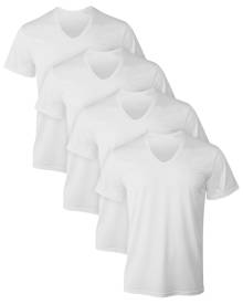 Hanes Ultimate Tall Man Cotton Crewneck T-Shirt Pack - White, 4 pk