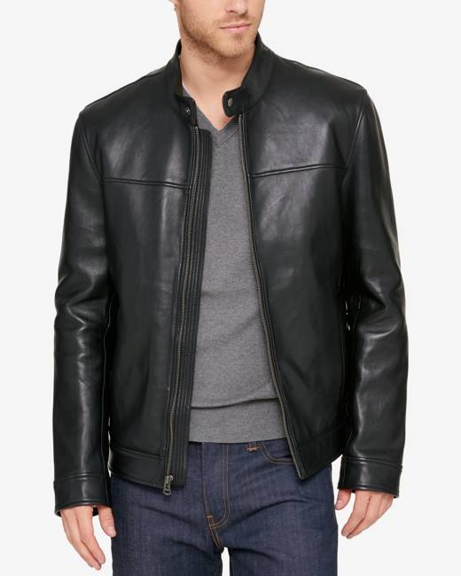 Cole haan leather on sale jacket