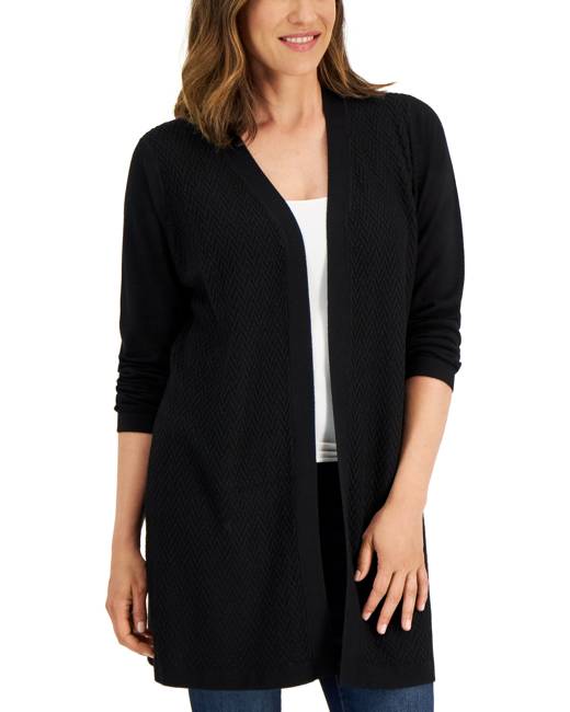 Jm Collection Women's Button-Sleeve Flyaway Cardigan, Created for
