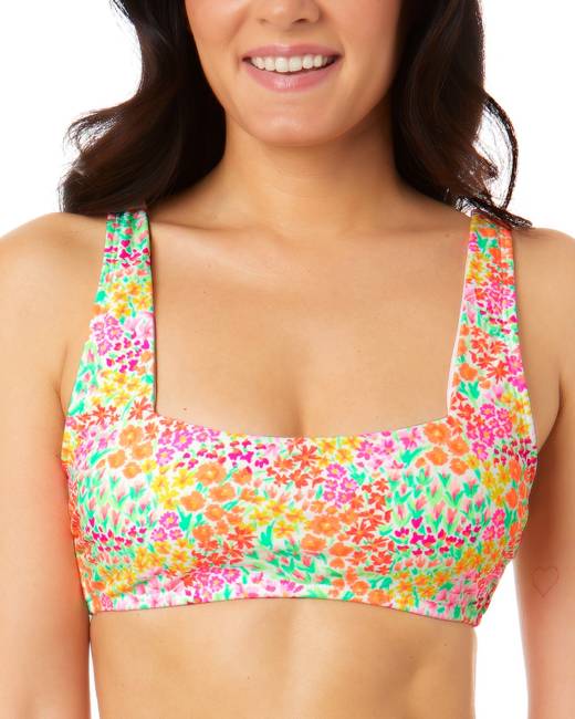 Jessica Simpson Snake-Print Bralette Bikini Top - Macy's