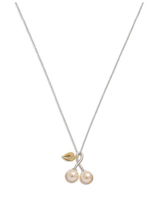 Elegant White Pearl Heart Locket Necklace by COACH