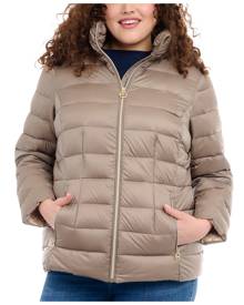 Michael kors plus hot sale size packable puffer coat