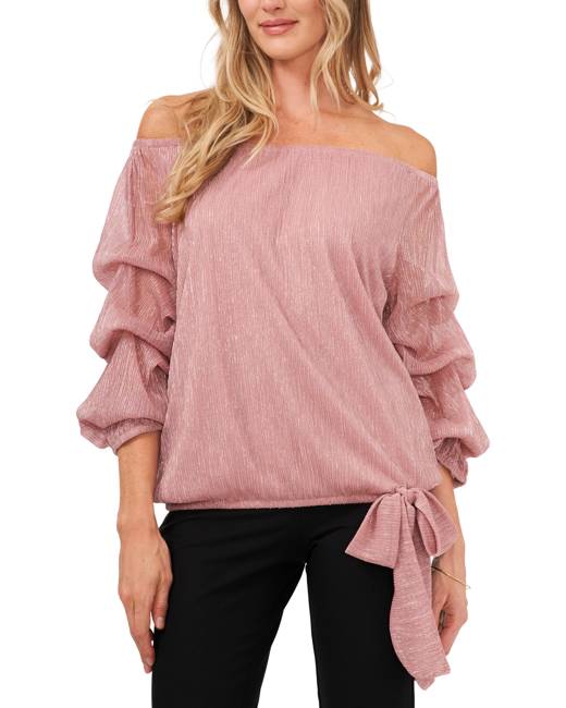 Purple Women's Off Shoulder T-Shirts - Clothing