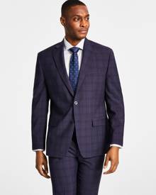 Michael Kors Men's Classic Fit Wool-Blend Plaid Suit Jacket