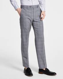 Michael Kors Men's Classic Fit Wool-Blend Plaid Suit Pants