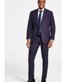 Michael Kors Mens Classic Fit Wool Blend Plaid Suit Jacket Suit Pants