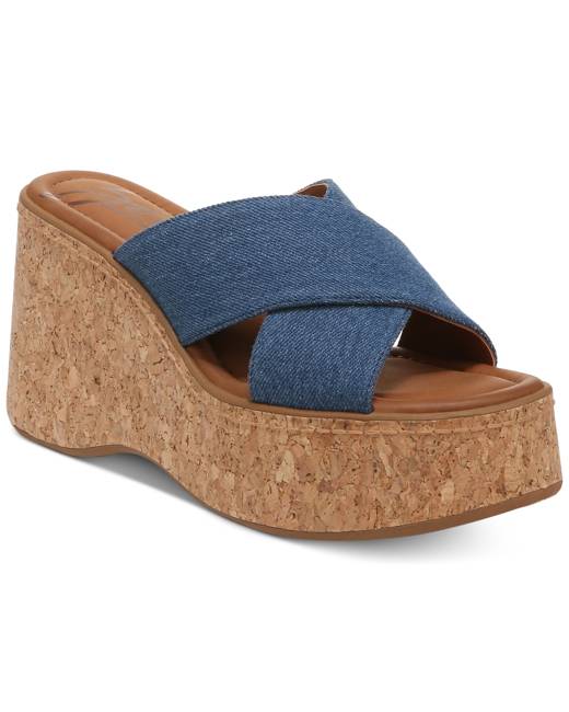 Glamorous Espadrille Wedge Sandals in Tan micro-Brown