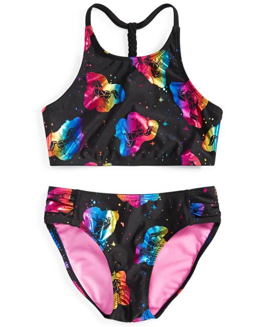 Short-sleeved Swimsuit - Multi Rainbow Reef