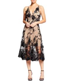 Dress the Population Audrey Floral Applique Lace Dress