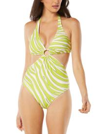 Michael Kors Cutout Short-Sleeve One-Piece Swimsuit - Macy's