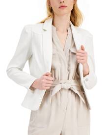Inc International Concepts Petite Puff-Sleeve Denim Blazer, Created for Macy's Inc International Concepts Petite Puff-Sleeve Denim Blazer, Created for Macy's