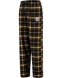 Concepts Sport Men's Black Pittsburgh Steelers Ultimate Plaid Flannel Pajama Pants