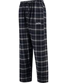 Concepts Sport Men's College Navy Seattle Seahawks Ultimate Plaid Flannel Pajama Pants