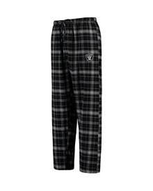 Concepts Sport Men's Black Las Vegas Raiders Ultimate Plaid Flannel Pajama Pants