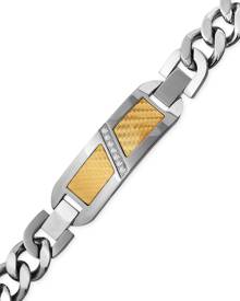 DiFulco Line Gold and Stainless Steel Link Bracelet