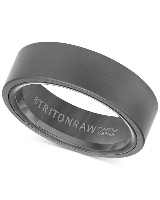 Triton Men's Stainless Steel Ring, Smooth Comfort Fit Wedding Band