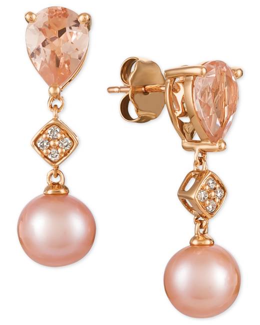 LALI Jewels Freshwater Cultured Pearl Drop Earrings 14K Rose Gold | Jared