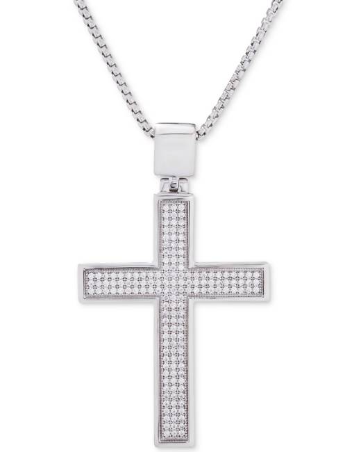 gold and diamond cross necklace mens