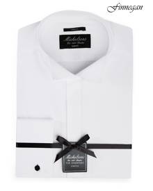 Style Scott Men's Tuxedo Shirt Poly/Cotton Wing Collar 1/4 Pleat 