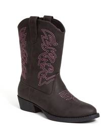 Deer Stags Little and Big Boys and Girls Ranch Unisex Pull On Western Cowboy Fashion Comfort Boot