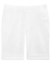 Alberta Ferretti Kids paperbag waist stretch-cotton shorts - White